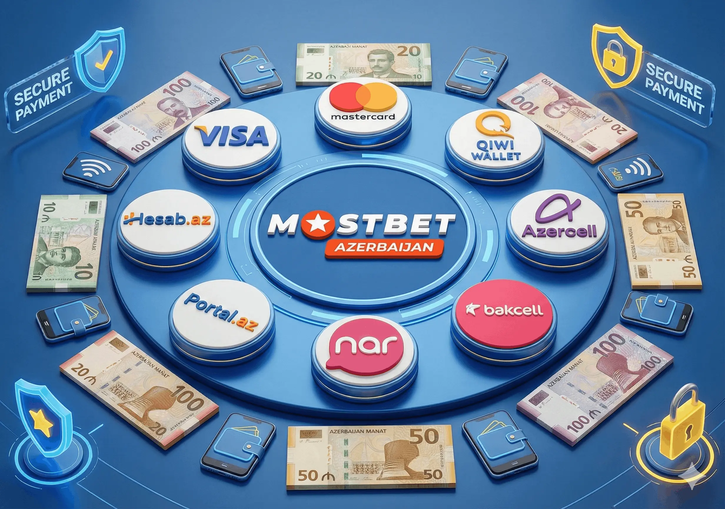 Mostbet Azerbaijan platformasında istifadə olunan ödəniş üsulları və Azərbaycan manatı